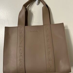 Bebe Beige Tote Bag